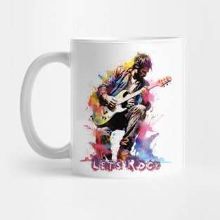 Let's Rock Splash Paint Mug